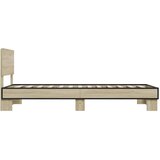  Okvir za krevet boja hrasta 75x190 cm konstruirano drvo i metal Smeđa 75 x 190 cm | shoptok.hr