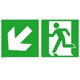 Signal rute za izbjegavanje aluminij Izlaz u nuždi lijevo, smjer lijevo dolje SafetyMarking 15.3045 (Š x V) 400 mm x 20 | Eponuda.ba