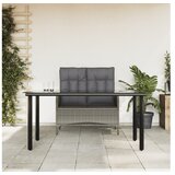 vidaXL 2-dijelni vrtni blagovaonski set s jastucima sivi od poliratana | shoptok.hr
