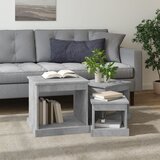  Stolići za kavu 3 kom siva boja betona od konstruiranog drva | shoptok.hr