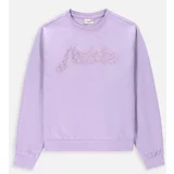 Coccodrillo Otroški bombažen pulover vijolična barva