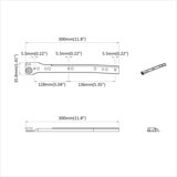  Klizač za ladice 2 pcs Bijelo 300 mm Čelik | shoptok.hr