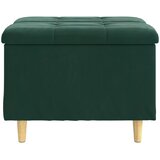  Otoman za pohranu s jastukom Tamnozelena 60 x 60 x 45 cm Baršun | shoptok.hr