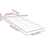  Jastuk za ležaljku plavo-bijele pruge 180x60x4 tkanina Oxford | shoptok.hr