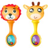  Set od 2 zvečke za bebe sa motivom žirafe i lavića | shoptok.hr