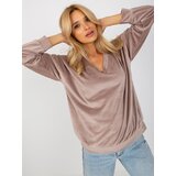 RUE PARIS Blouse-RP-BZ-8188.52P-dark beige | Shoptok.si