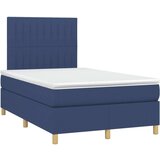  Box spring postelja z vzmetnico LED modra 120x200 cm blago, (20892777) | Shoptok.si