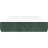  Madrac s oprugama srednje tvrdoće tamnozeleni 90x220x20 cm baršunasti | shoptok.hr