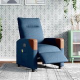  Električni masažni naslonjač od tkanine plavi | shoptok.hr