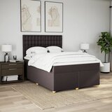  Krevet s oprugama i madracem tamnosmeđi 140 x 190 cm od tkanine | shoptok.hr