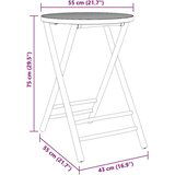  3-dijelni sklopivi bistro set s tamnosivim jastucima bambus | shoptok.hr