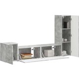  Komplet TV omaric 4 pcs Betonsko siva Konstruiran les - - Siva - 61.6 - 30 x 31 x 100 cm - 2025-vidaXL-Uvoz_2 | Shoptok.si