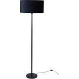 QAZQA Stoječa svetilka črna z ovalnim žametnim odtenkom 50 cm - Simplo Cene