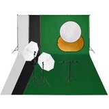 vidaXL Komplet studijske rasvjete: set svjetala, pozadina i reflektor | shoptok.hr