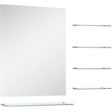 Maison Chic Stensko Ogledalo - Zrcalo - Kozmetično ogledalo s 5 policami srebrno 50x60 cm, (21697767) | Shoptok.si