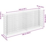  Gabionska sadilica od pocinčanog čelika 180 x 30 x 90 cm | Eponuda.com