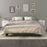  Noćni ormarići 2 kom visoki sjaj bijeli 40 x 35 x 47,5 cm | shoptok.hr