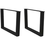 vidaXL noge jedilne mize v-oblika 2 kosa črna 70x(42-43,3) cm jeklo Cene