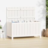 vidaXL vrtna škatla bela 121x55x64 cm trdna borovina | Shoptok.si