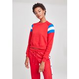Urban Classics Ladies Sleeve Stripe Crew firered/light blue/white | ePonuda.com