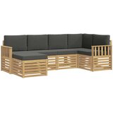  Set vanjskih sofa 6 pcs Bijela i antracit Poliester | Eponuda.ba