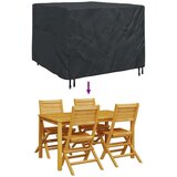 vidaXL Prevleka za zunanje pohištvo Črna 135 x 135 x 90 cm 420D | Shoptok.si