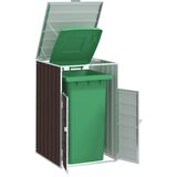 vidaXL Spremište za 2 kanta za otpad smeđe 72x81x115 cm čelično | shoptok.hr
