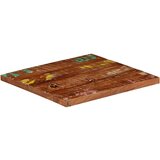 Stolna ploča 60x60x3 8 cm četvrtasta masivno obnovljeno drvo | shoptok.hr