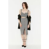 Trendyol Skirt - Gray - Midi Cene