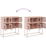 vidaXL Komoda ružičasta 100,5x39x107 cm hladno valjani čelik | shoptok.hr