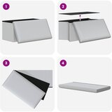  Sklopiva klupa za pohranu Bijela 180 kg 80 L 77 x 38 x 38 cm | shoptok.hr