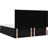vidaXL Otomanski posteljni okvir z vzmetnicami črn 160x200 cm žamet | Shoptok.si