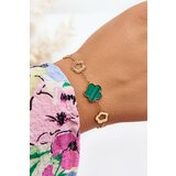 Kesi Lady's bracelet with golden-green flowers Cene