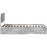  Konstrukcija postelje Betonsko siva 90 x 200 cm Konstruiran les, (5000103329) | Shoptok.si