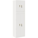  Ormarić za pohranu 2 kom. 60 x 40 x 210 cm Čelik - Bijela 60 cm 140 cm | shoptok.hr