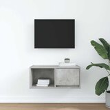 TV ormarić boja betona 760x31x25,5 cm od konstruiranog drva | Eponuda.com