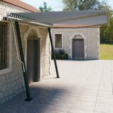 vidaXL automatska tenda na uvlačenje sa stupovima 4 x 3 m plavo-bijela Cijene