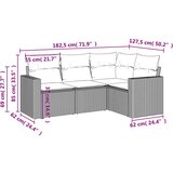  4-dijelni set vrtnih sofa od poliratana s jastucima smeđi | shoptok.hr