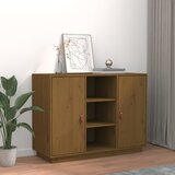 vidaXL Komoda medeno rjava 100x40x75 cm trdna borovina Cene