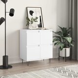 vidaXL Komoda bela 60x35x70 cm inženirski les Cene