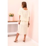Kesi Włoski Women's cotton dress with a loose fit yellow | shoptok.hr