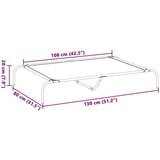 vidaXL dvignjena pasja postelja črna 130x80x20 cm tekstilen in jeklo | Shoptok.si