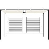  Sjenica s pomičnim krovom 3 x 4 x 2,3 m krem 180 g/m² | shoptok.hr