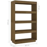  za knjige / pregrada boja meda 80x35x135 cm borovina | shoptok.hr
