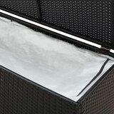  Kutija za pohranu od poliratana 200 x 50 x 60 cm crna | shoptok.hr