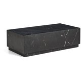 Kave Home Črna marmorna klubska mizica 50x100 cm Sorein – Cene
