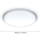 Eglo competa 1 plafonjera/1, led, 18w, 2000lm, prom 335, bijela | shoptok.hr