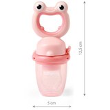 BabyOno Silicone Food Feeder 6m+ duda za hranjenje in grizalo Pink Frog 1 kos | Shoptok.si