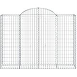  Lučne gabionske košare 18kom 200x50x140/160cm pocinčano željezo | shoptok.hr
