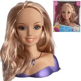 Magic Toys Glava bebe za češljanje sa plavom kosom i sa kopčama za kosu | shoptok.hr
